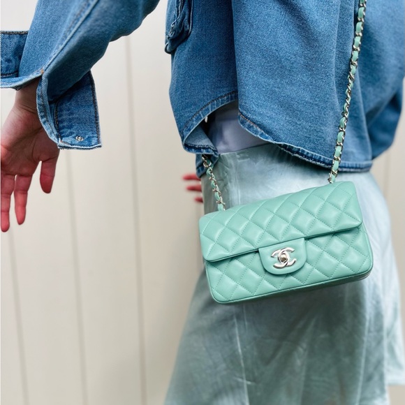 Sold RARE Chanel Pastel mini rectangle bag - Picture 3 of 17